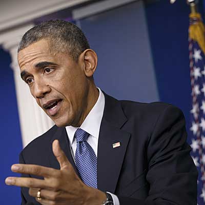 During a news conference, President Obama talks about his phone conversation with Cuban President Raul Castro.
