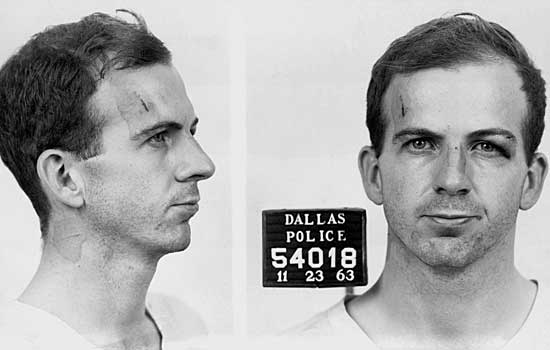 Lee Harvey Oswald's mug shot.