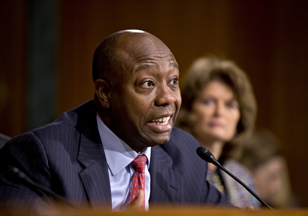 Sen. Tim Scott (R-S.C.) questions Medicare chief Marilyn Tavenner on Capitol Hill.