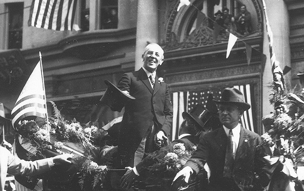 The September 1919 visit of Woodrow Wilson to downtown Los Angeles.