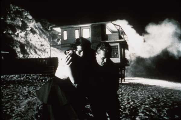 A scene from "Kiss Me Deadly."