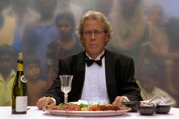 A scene from Danish movie "The Five Obstructions."