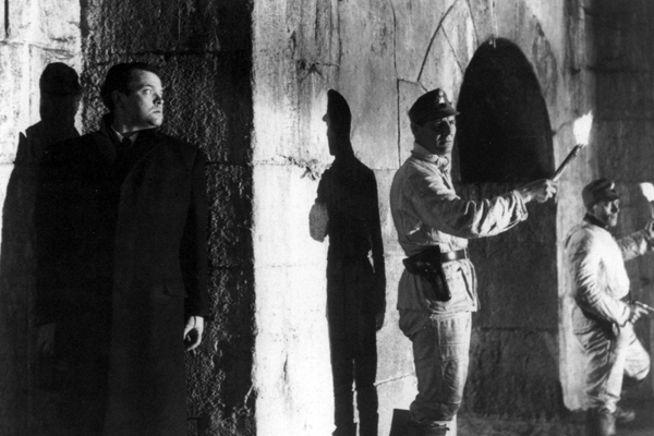 Orson Welles, left, as Harry Lime in "The Third Man."