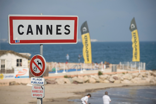 The city limits of Cannes, France. 