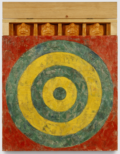Elaine Sturtevant's "Johns Target with Four Faces." 