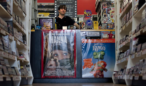 Mark Wright, owner of Videotheque on Mission Street in South Pasadena.