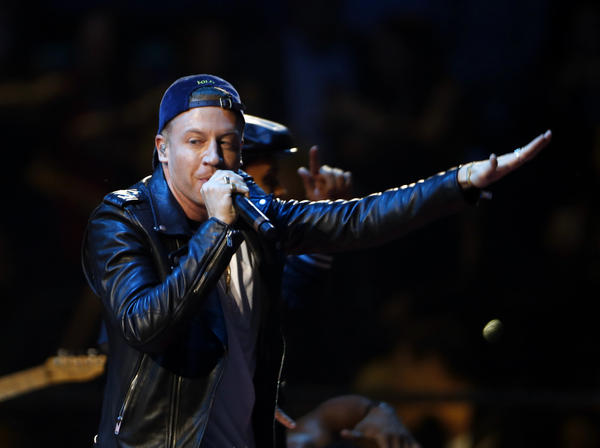 Macklemore and Ryan Lewis performing in October.