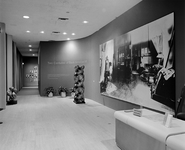 The "Two Centuries of Black American Art" exhibit is on display at LACMA in 1976.