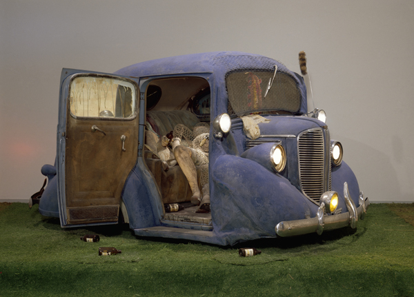 Edward Kienholz's 1964 painting "Back Seat Dodge '38."