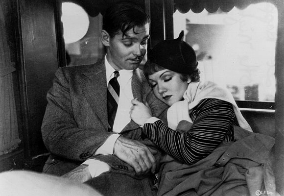 Clark Gable and Claudette Colbert in "It Happened One Night."