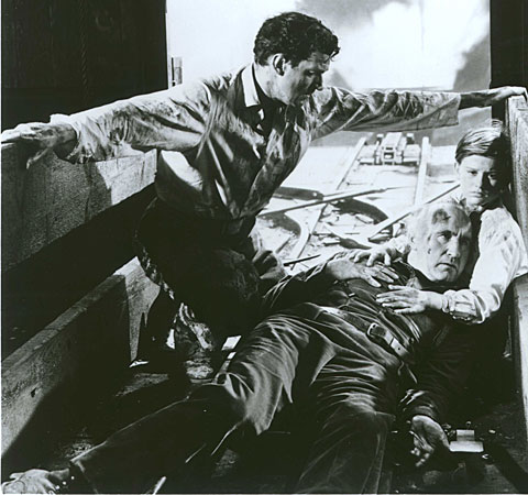 Walter Pidgeon, left, Donald Crisp and Roddy McDowall in "How Green Was My Valley."