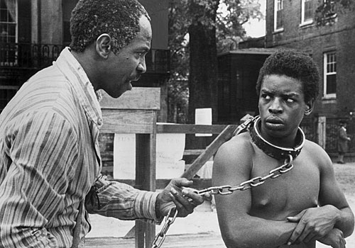 Louis Gossett Jr., left, and LeVar Burton in "Roots."