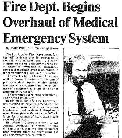 A story about Clawson that appeared in The Times.